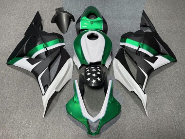 Étoile Noire Mate & Verte 09-12 CBR600RR Carénage Moto